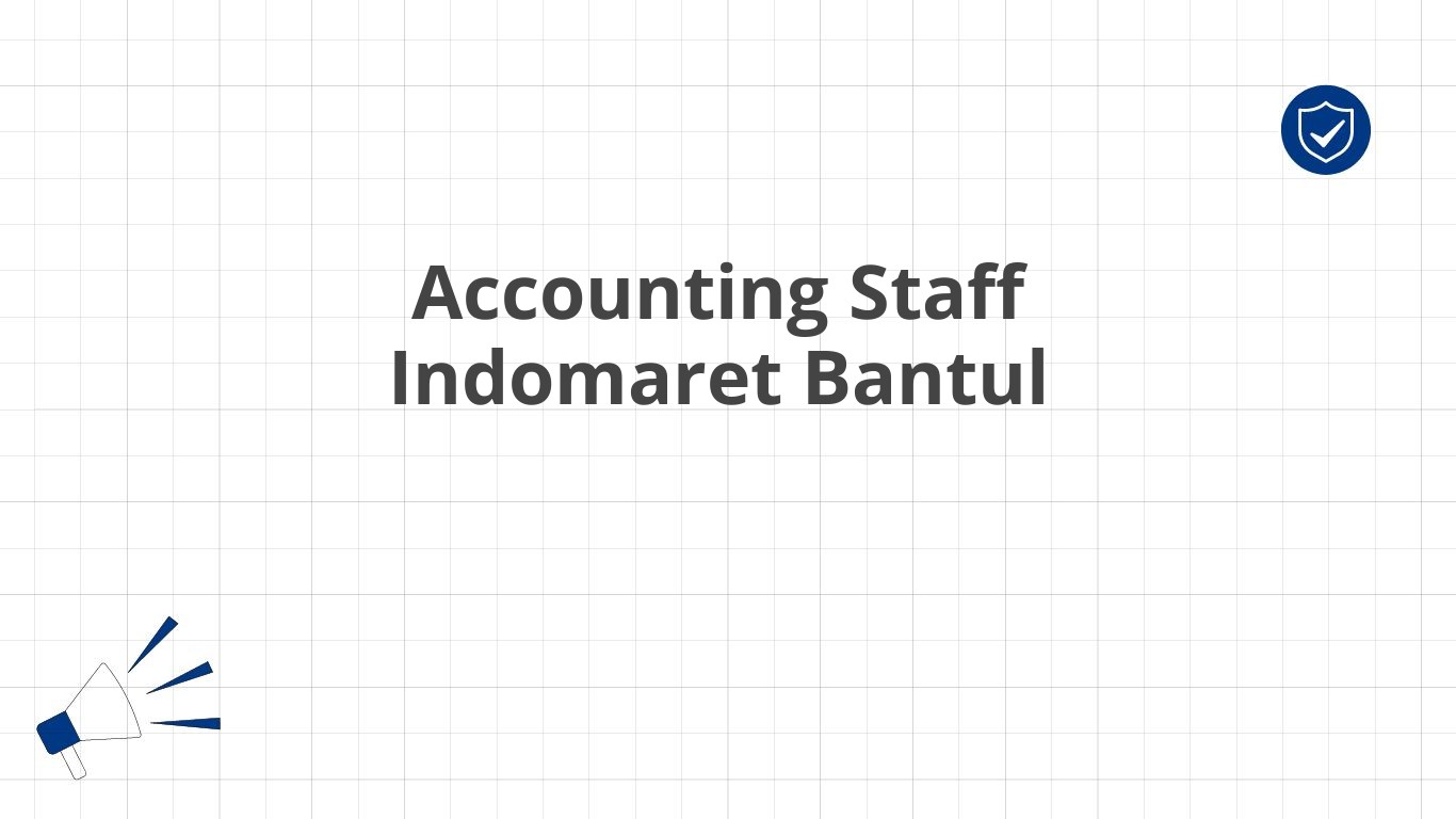 Accounting Staff Indomaret Bantul