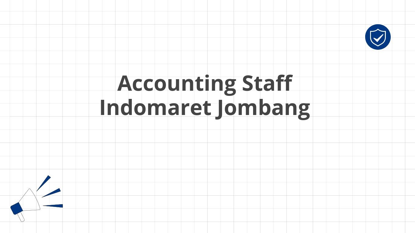 Accounting Staff Indomaret Jombang