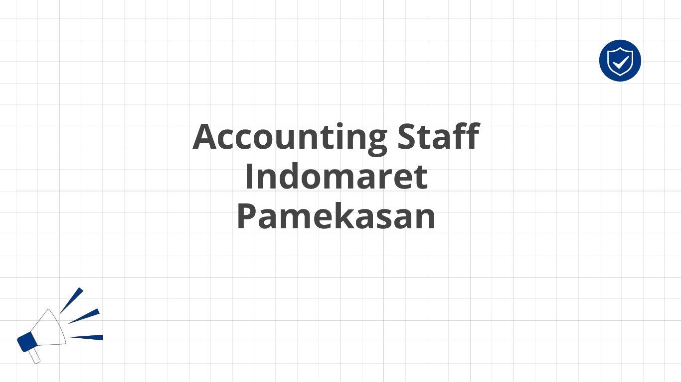 Accounting Staff Indomaret Pamekasan