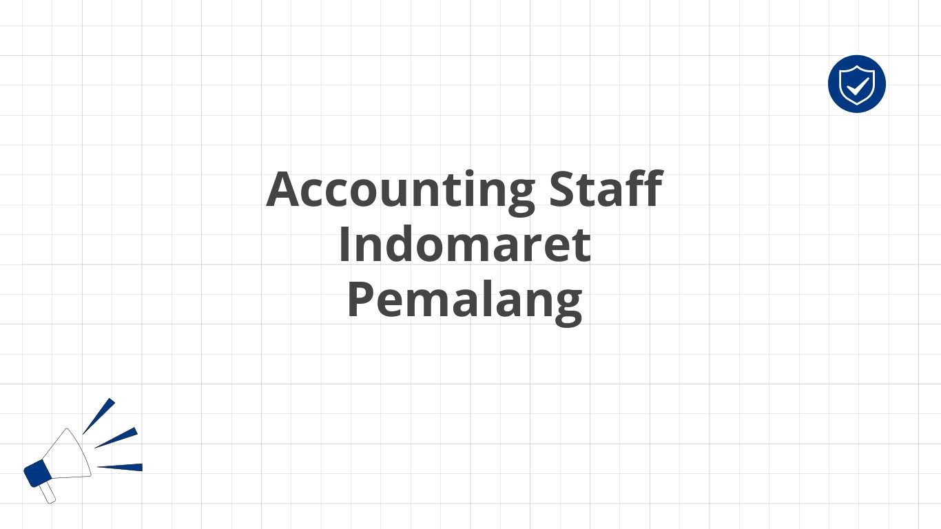 Accounting Staff Indomaret Pemalang