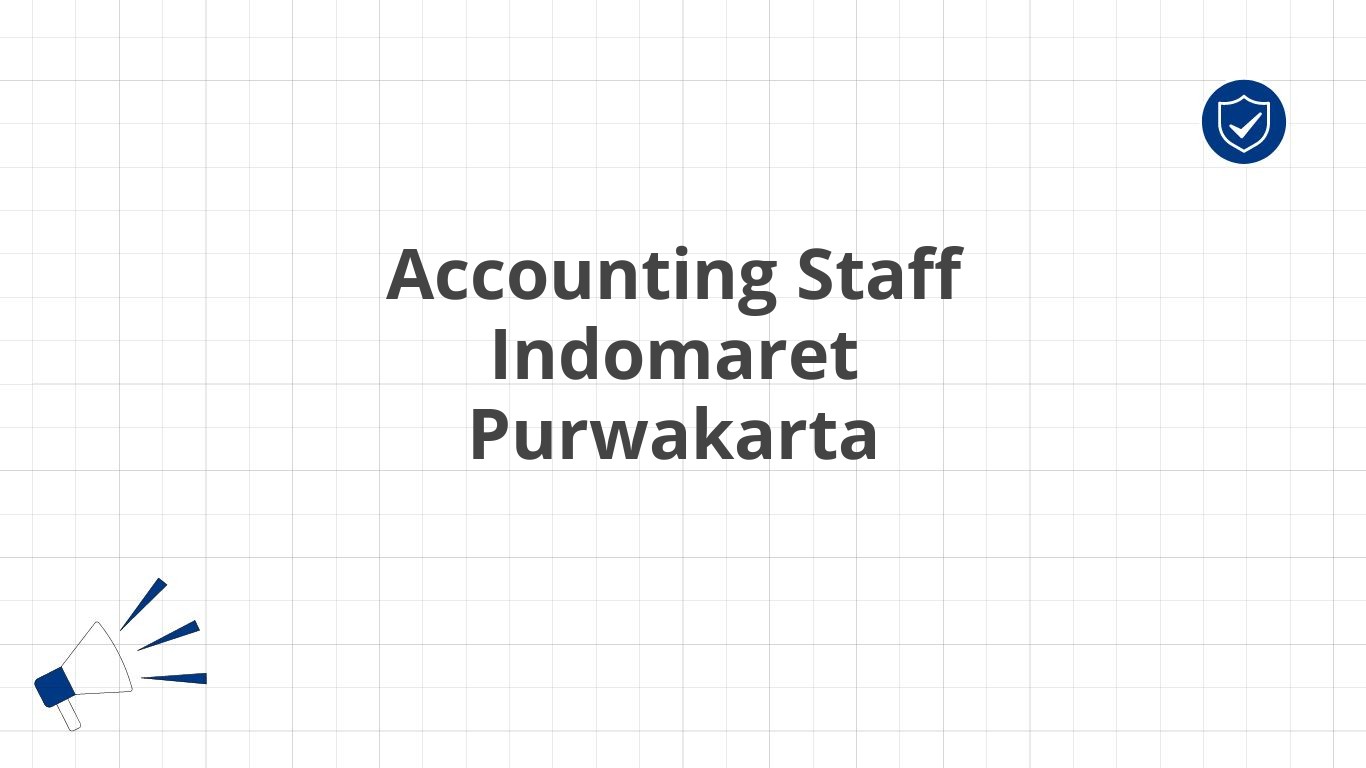 Accounting Staff Indomaret Purwakarta