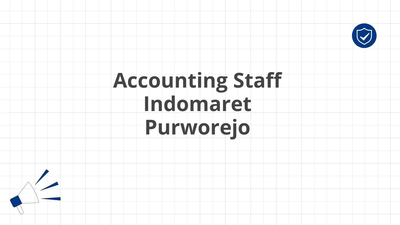 Accounting Staff Indomaret Purworejo