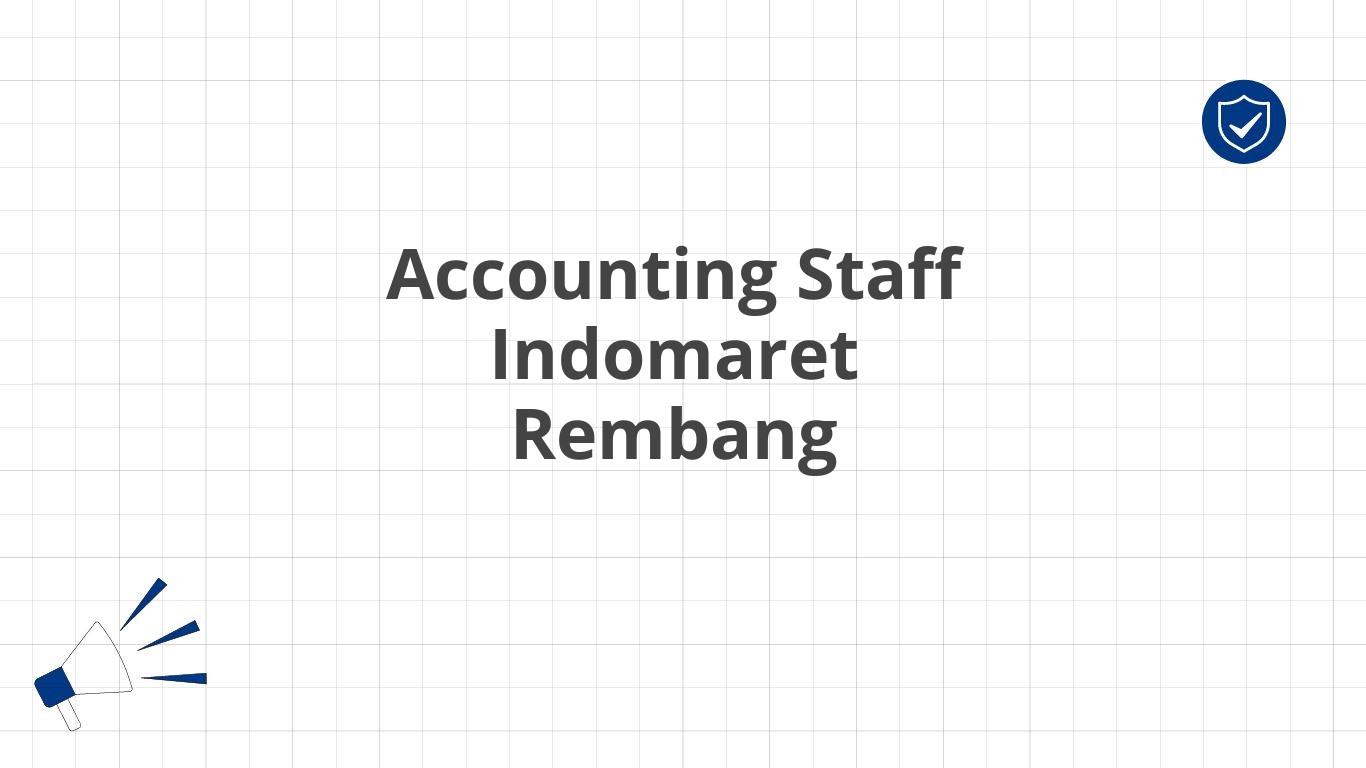 Accounting Staff Indomaret Rembang