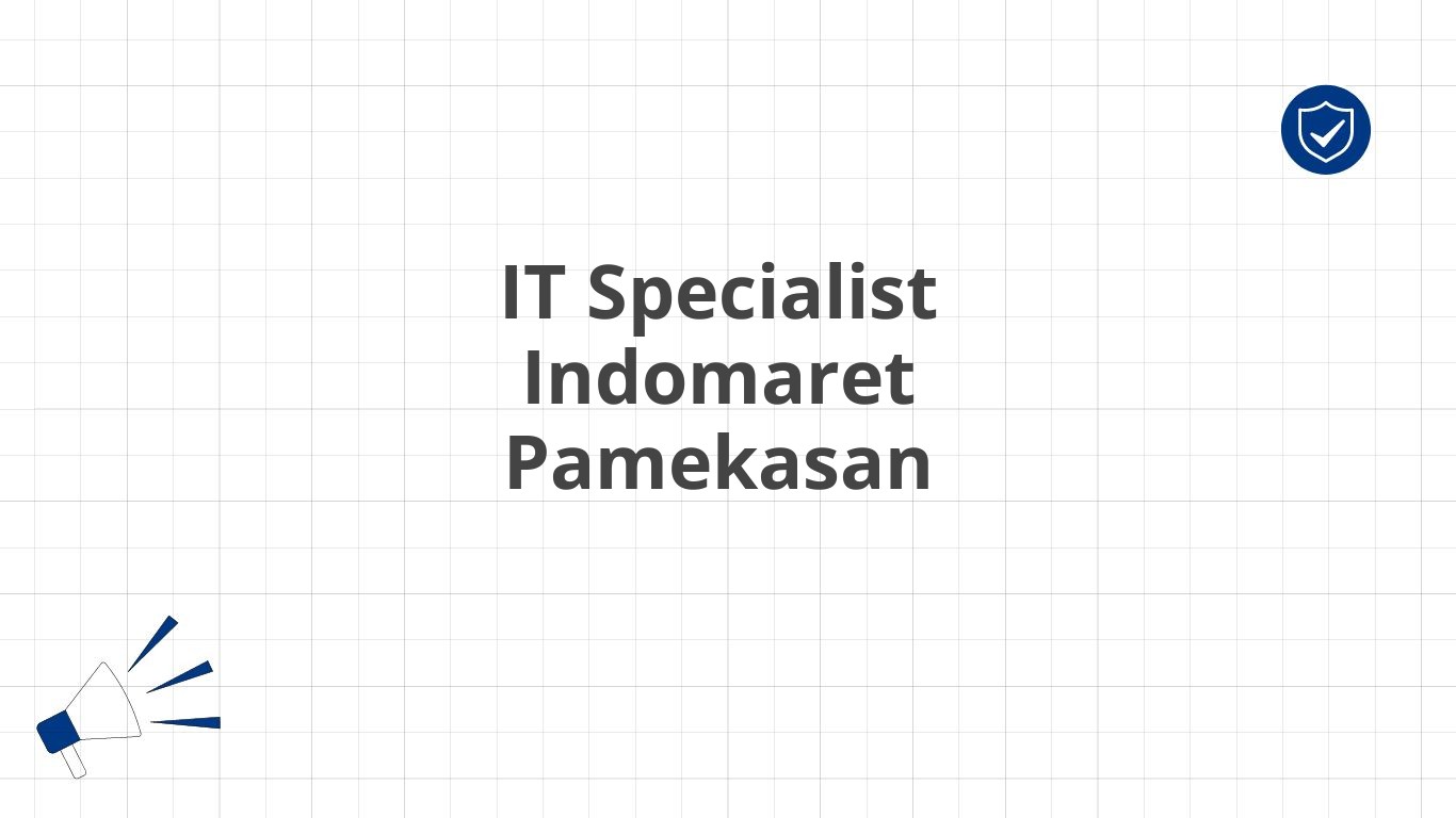 IT Specialist Indomaret Pamekasan