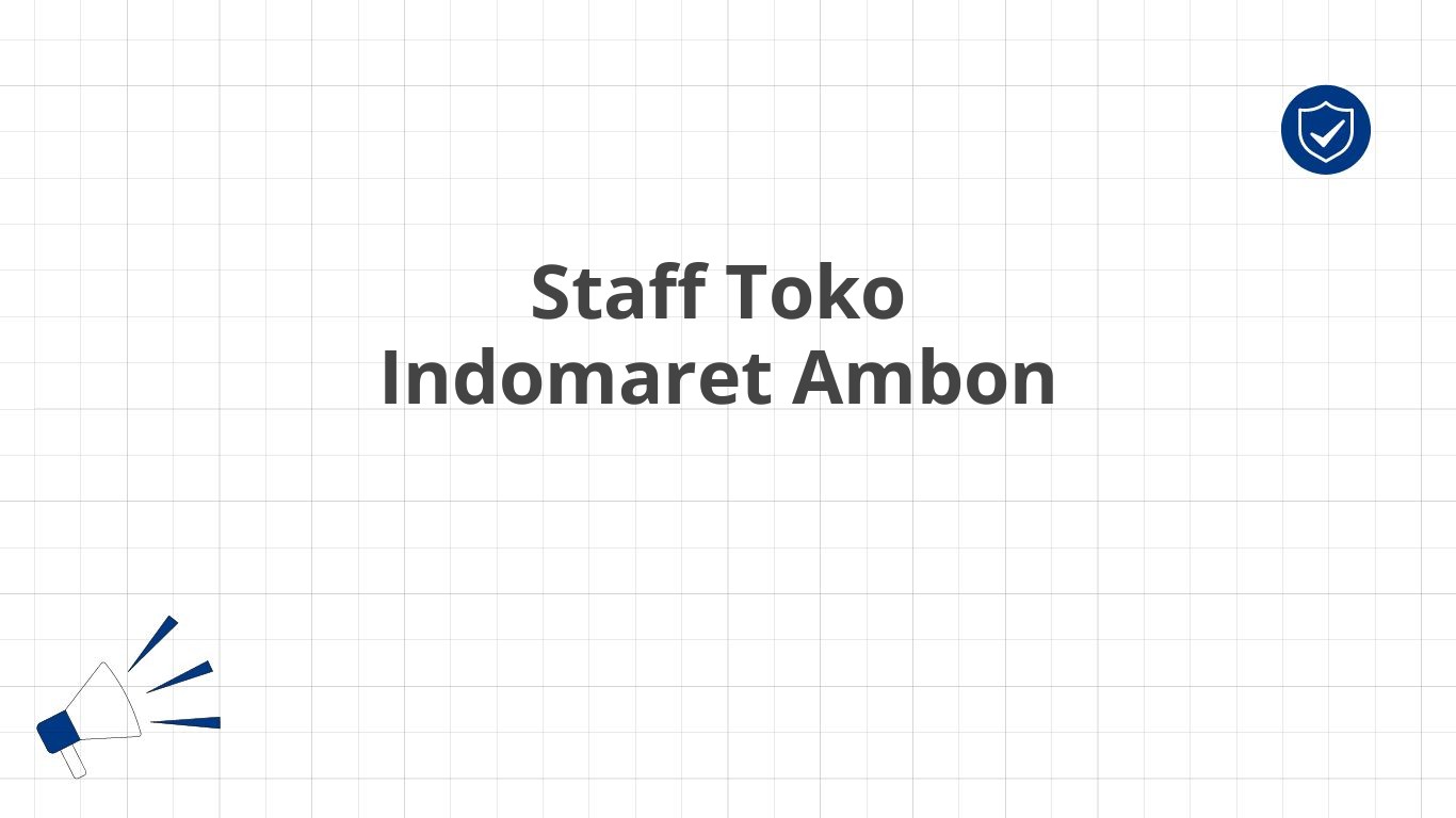 Staff Toko Indomaret Ambon