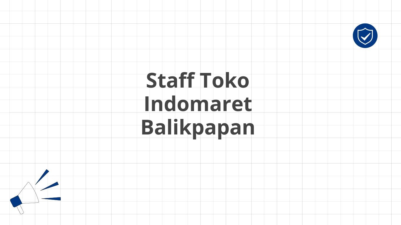 Staff Toko Indomaret Balikpapan