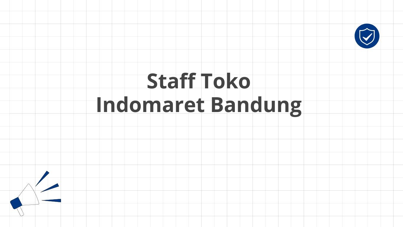 Staff Toko Indomaret Bandung