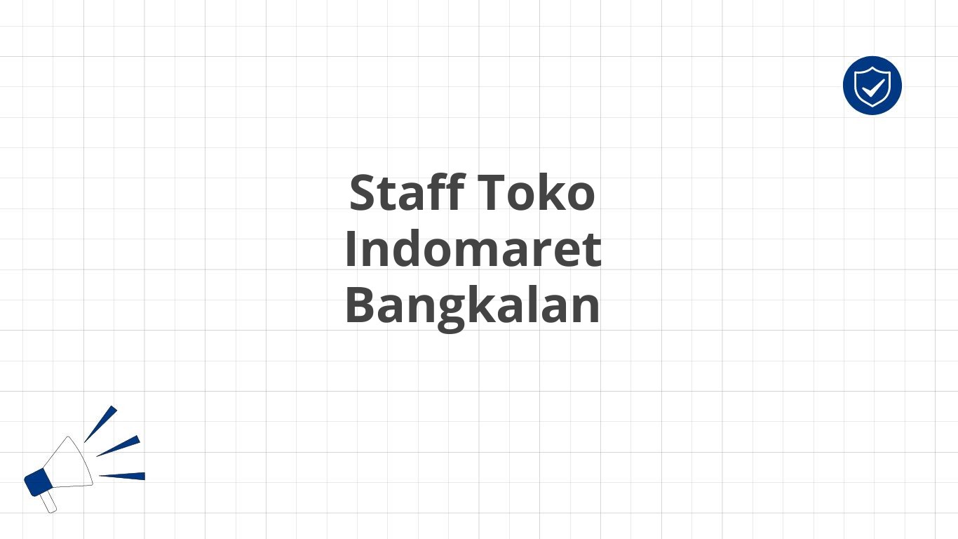 Staff Toko Indomaret Bangkalan