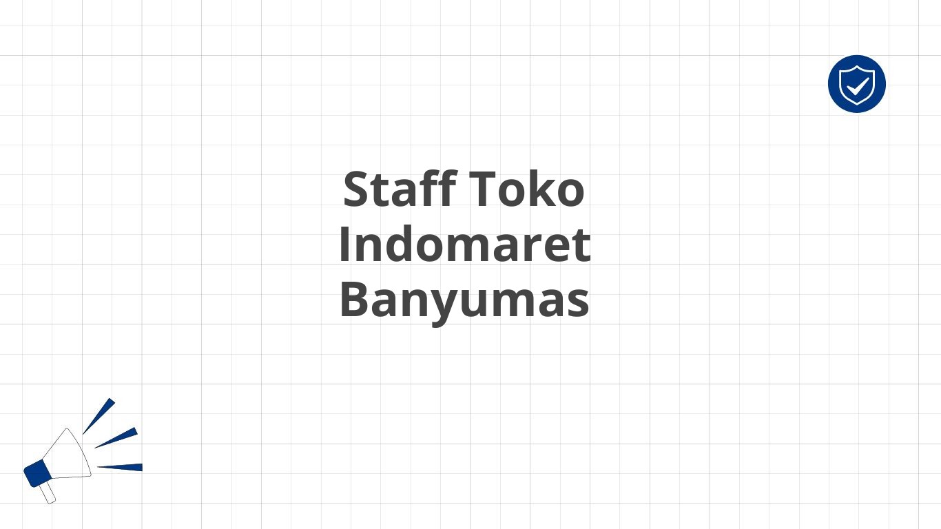 Staff Toko Indomaret Banyumas