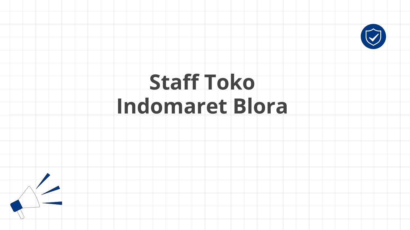 Staff Toko Indomaret Blora