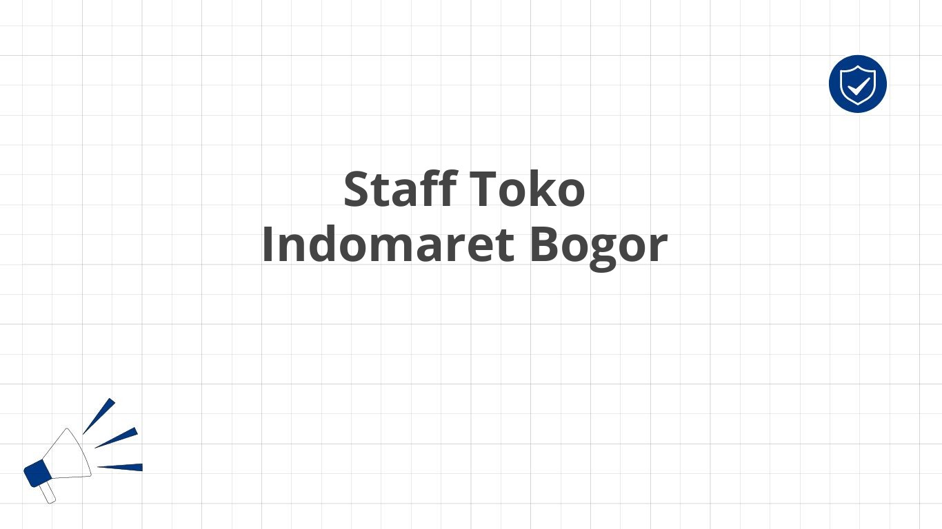 Staff Toko Indomaret Bogor