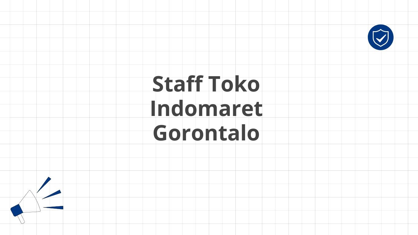 Staff Toko Indomaret Gorontalo