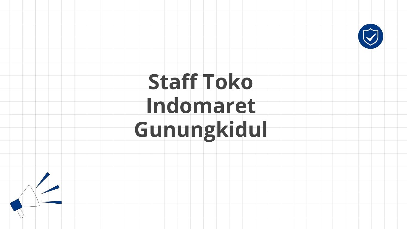 Staff Toko Indomaret Gunungkidul