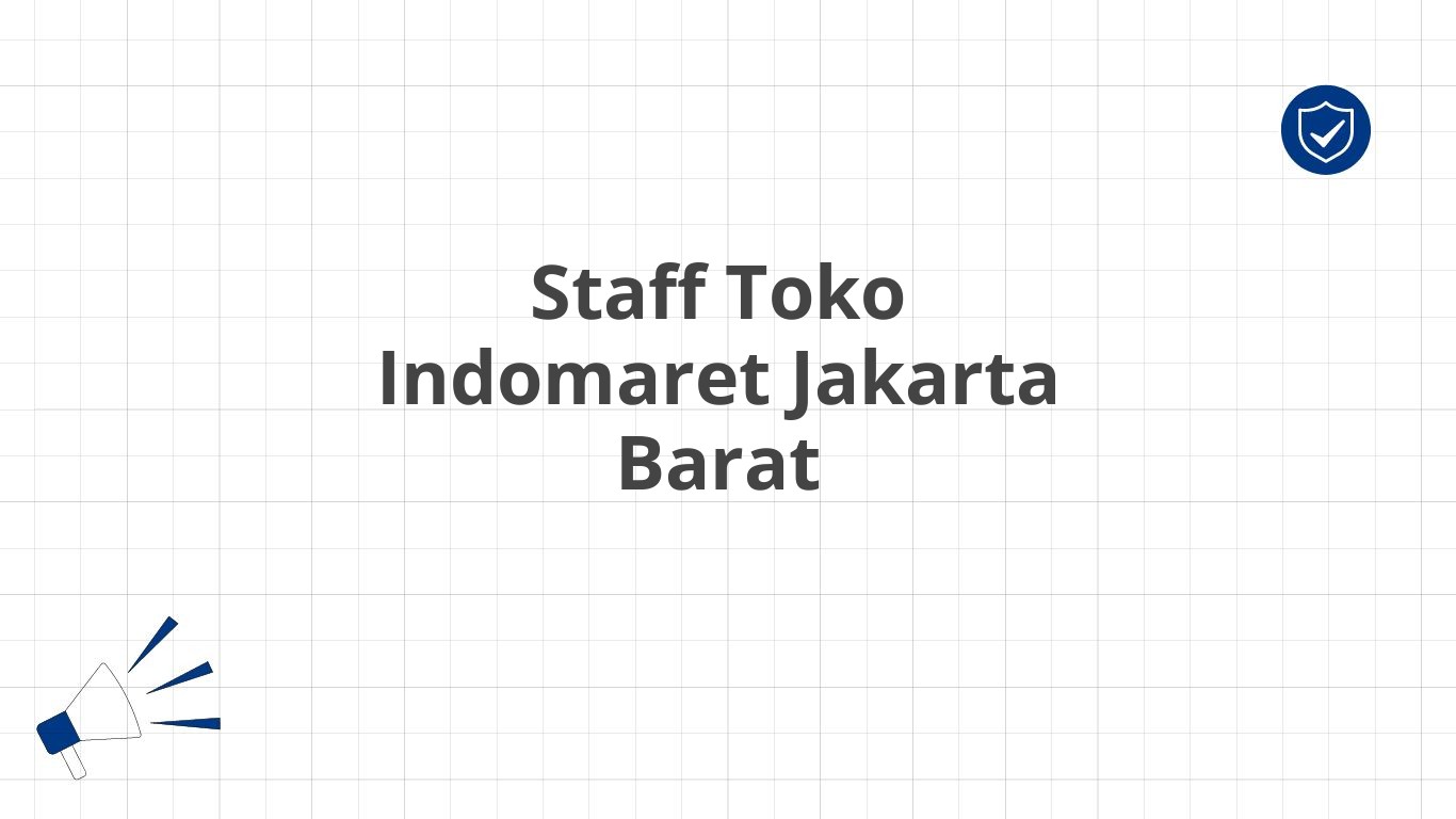 Staff Toko Indomaret Jakarta Barat