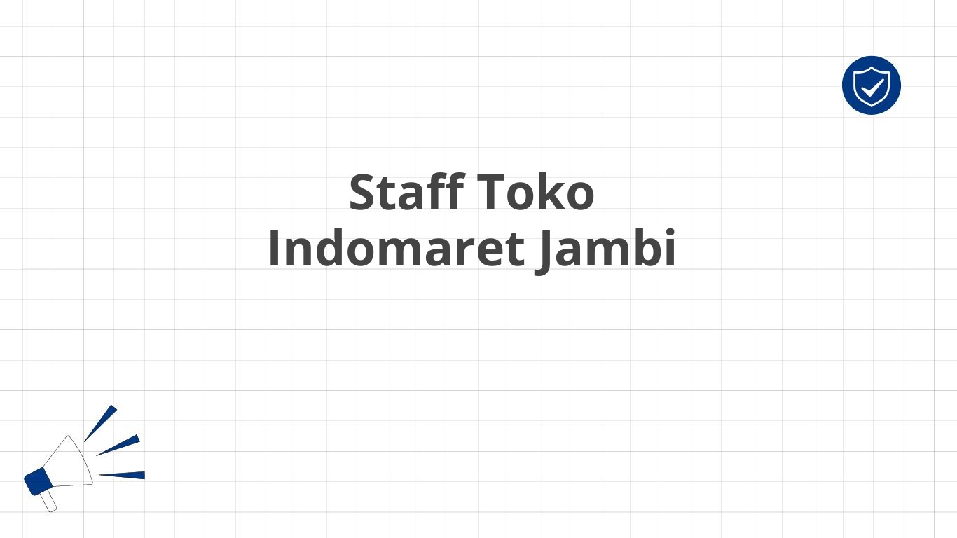 Staff Toko Indomaret Jambi