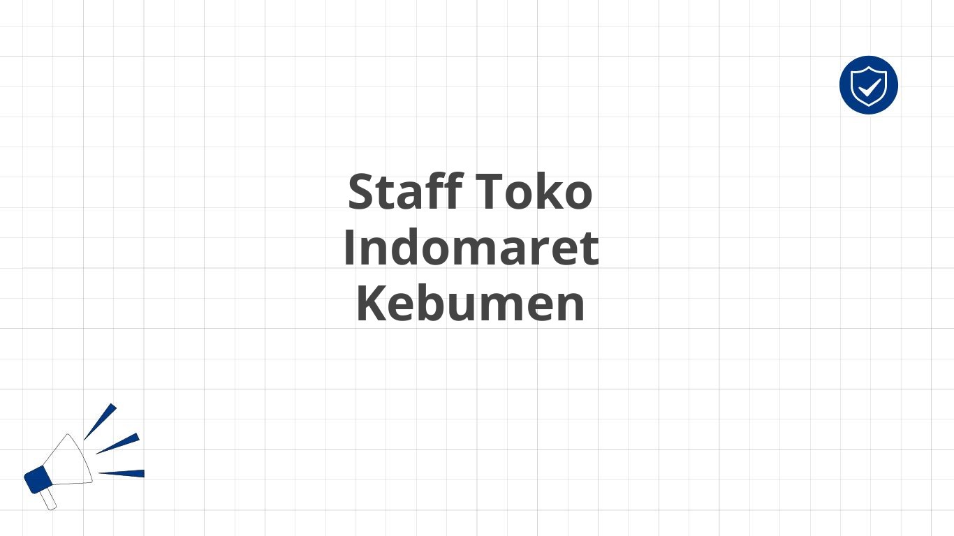 Staff Toko Indomaret Kebumen