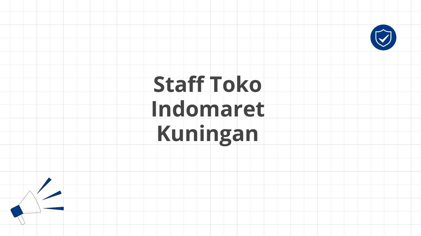 Staff Toko Indomaret Kuningan