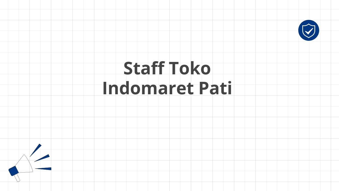 Staff Toko Indomaret Pati