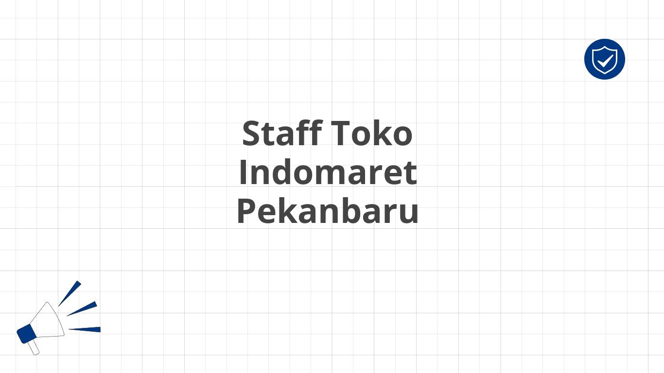 Staff Toko Indomaret Pekanbaru