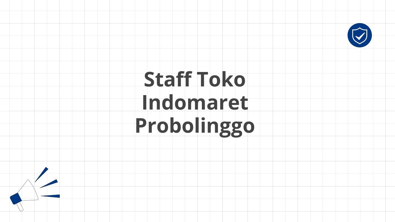 Staff Toko Indomaret Probolinggo