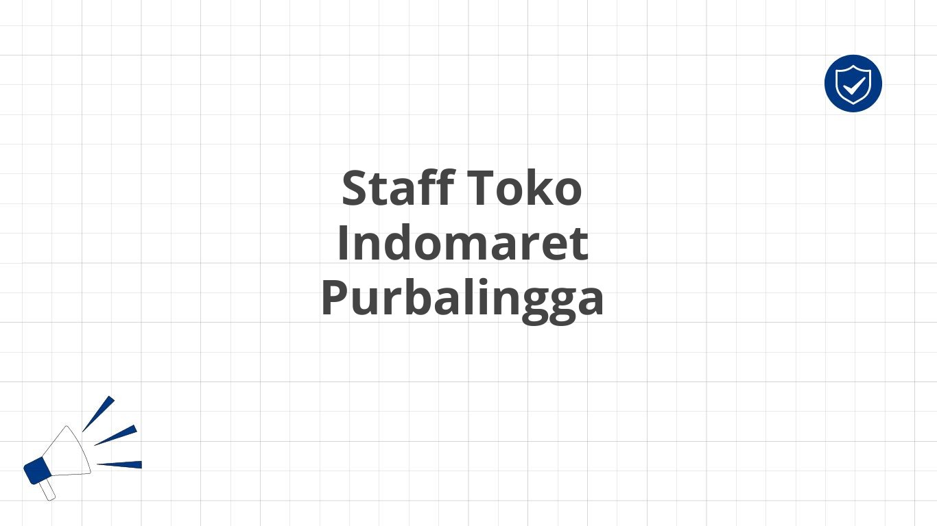 Staff Toko Indomaret Purbalingga