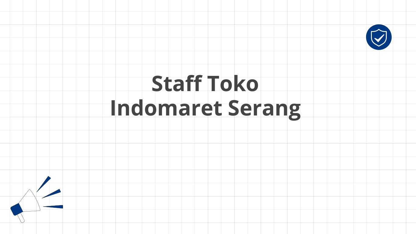 Staff Toko Indomaret Serang