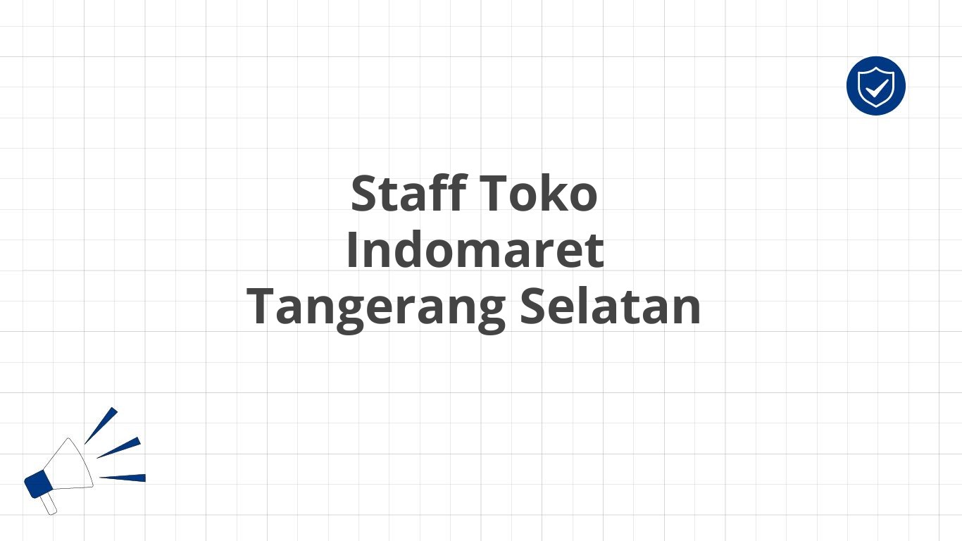 Staff Toko Indomaret Tangerang Selatan