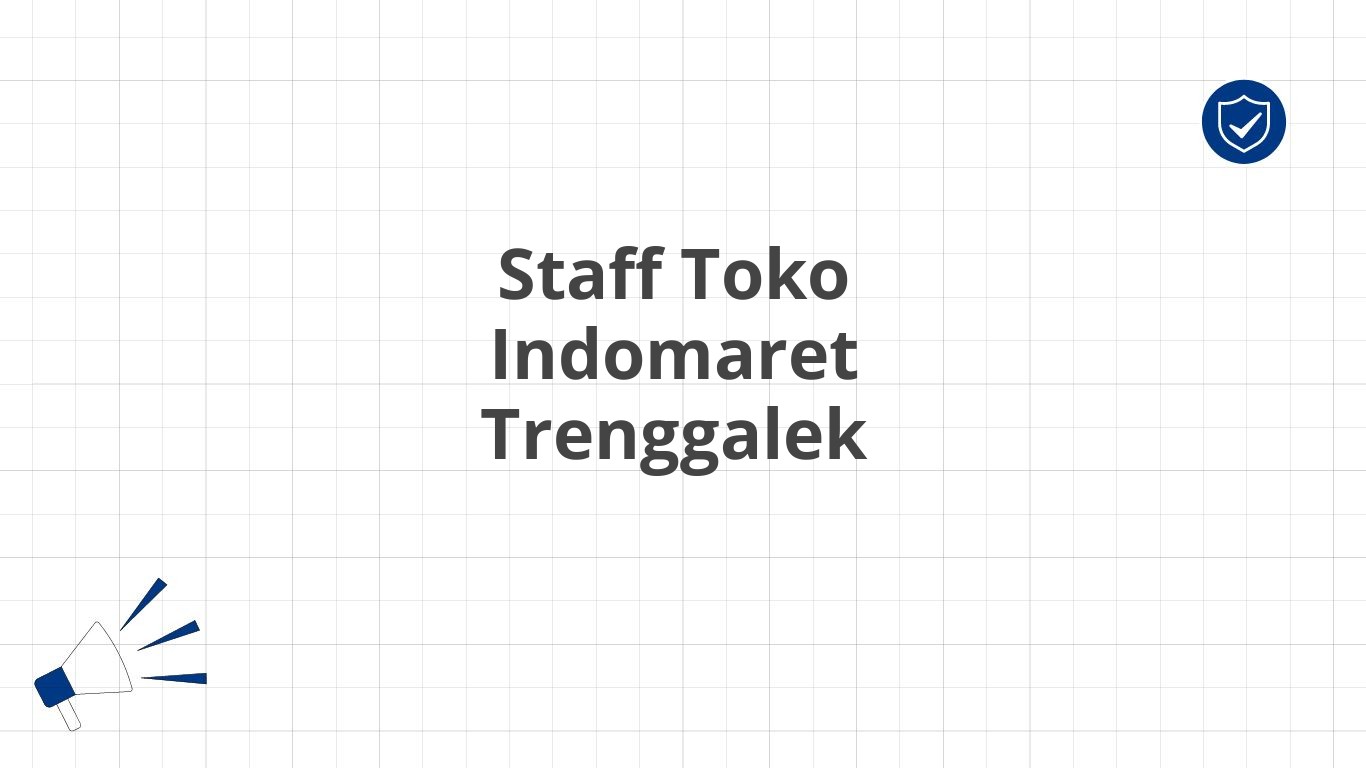 Staff Toko Indomaret Trenggalek