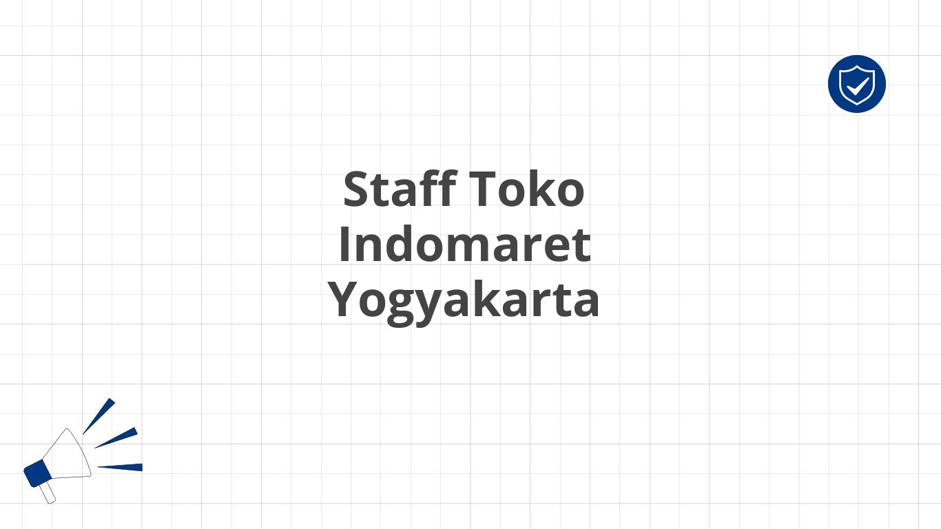 Staff Toko Indomaret Yogyakarta