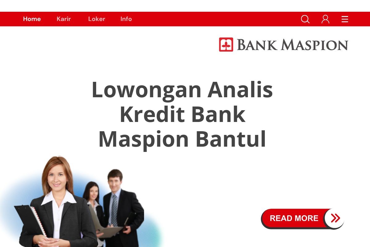 Lowongan Analis Kredit Bank Maspion Bantul